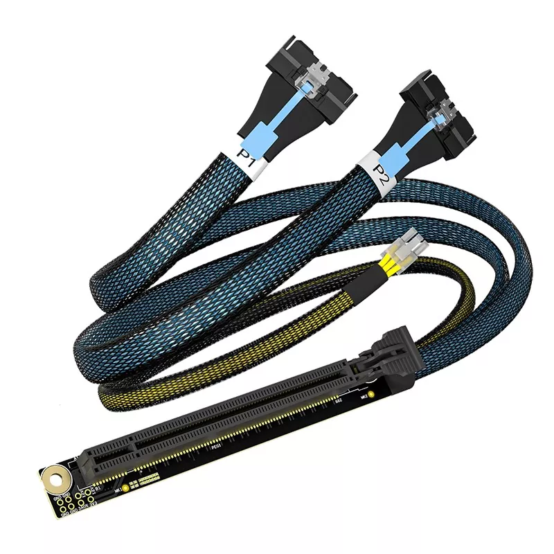PCIe X16 naar 2MCIO 8X-kabel